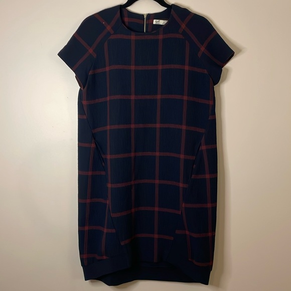 Zara TRF Collection Plaid Dress - Size L - Picture 1 of 4